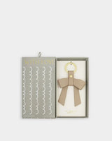 Katie Loxton Boxed Bow Keyring - You Make My Life Bow-tiful - Light Taupe