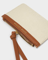 Katie Loxton Hallie Coin & Cardholder - Canvas/Cognac