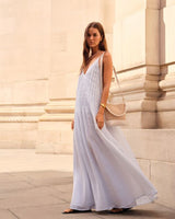 Katie Loxton Sorrento Bucket Bag - Striped Raffia/Off White