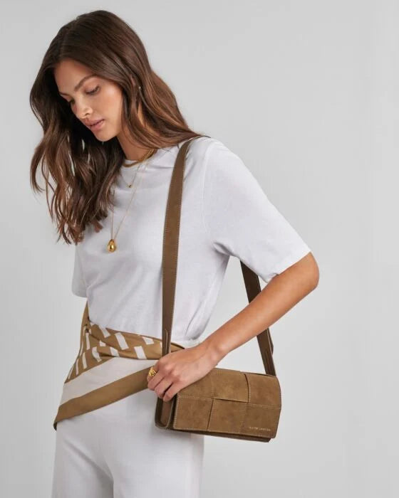 Katie Loxton Taya Crossbody Bag Caramel Suedette