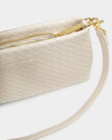 Katie Loxton Nova Small Shoulder Woven Bag Oyster