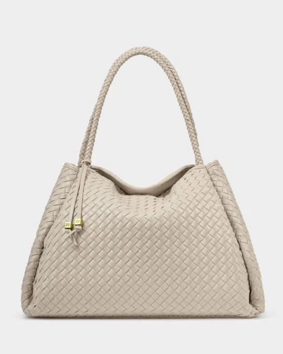 Katie Loxton Nova Hand Woven Large Shoulder Bag Oyster