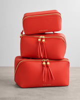 Katie Loxton Soho Large Make Up/Wash Bag - Deep Orange