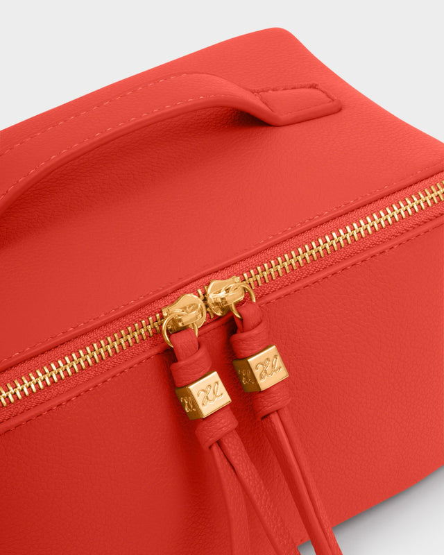 Katie Loxton Soho Large Make Up/Wash Bag - Deep Orange