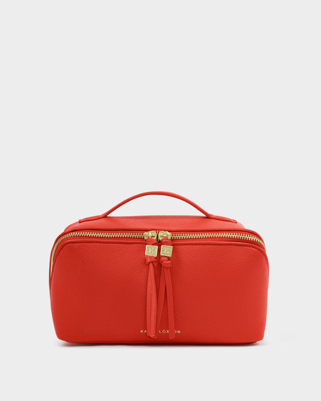 Katie Loxton Soho Large Make Up/Wash Bag - Deep Orange