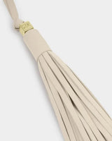 Katie Loxton Oversized Tassel Bag Charm - Chalk Suedette