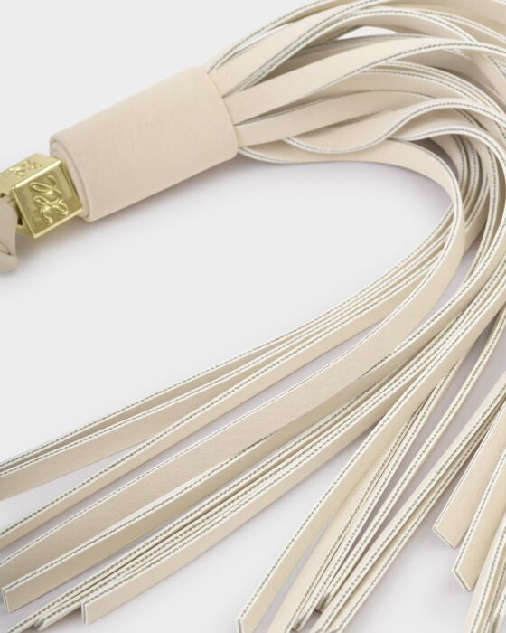 Katie Loxton Oversized Tassel Bag Charm - Chalk Suedette