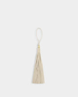 Katie Loxton Oversized Tassel Bag Charm - Chalk Suedette