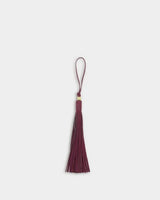Katie Loxton Oversized Tassel Bag Charm - Cherry Suedette