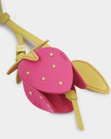 Katie Loxton Strawberry Bag Charm - Chartreuse/Magenta