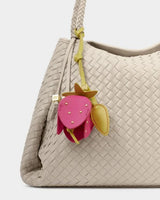 Katie Loxton Strawberry Bag Charm - Chartreuse/Magenta