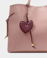 Katie Loxton Amour Heart Bag Charm - Cherry