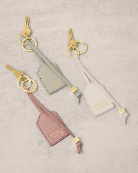 Katie Loxton Sentiment Keyring - Beautiful Friend - Pink Heather