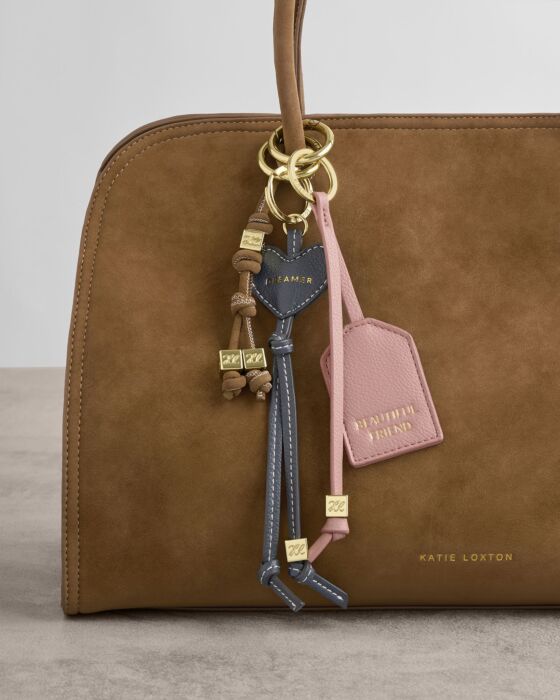 Katie Loxton Sentiment Keyring - Beautiful Friend - Pink Heather