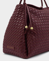 Katie Loxton Nova Woven Large Shoulder Bag - Cherry Mixed