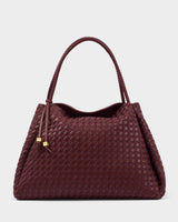 Katie Loxton Nova Woven Large Shoulder Bag - Cherry Mixed