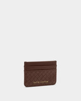 Katie Loxton Nova Woven Texture Cardholder - Chocolate Woven