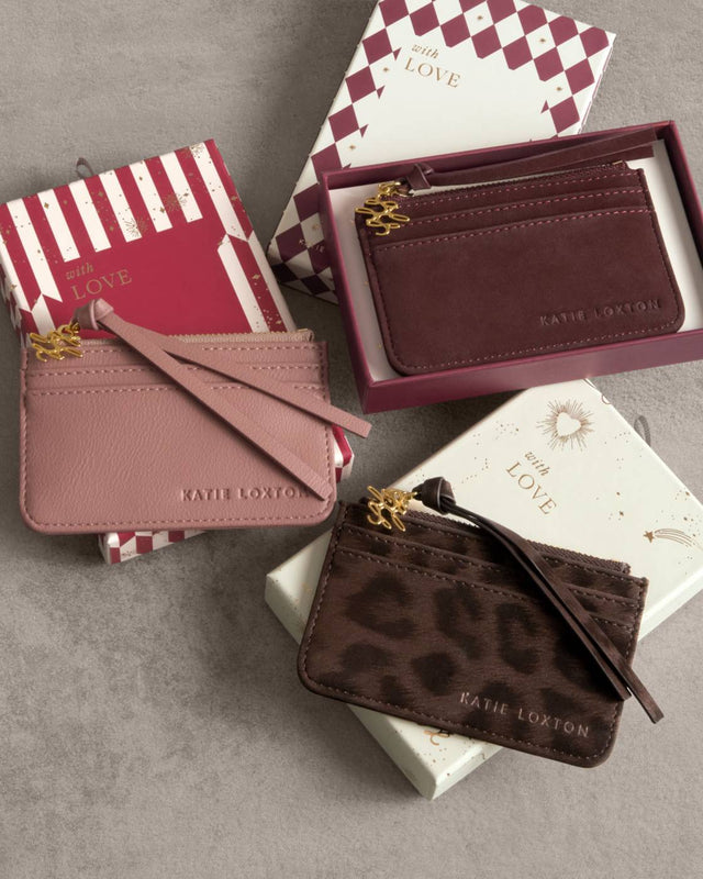 Katie Loxton Gift Boxed Coin & Cardholder - Deep Rose