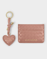 Katie Loxton Gift Boxed Keyring And Cardholder Set - Nude Pink