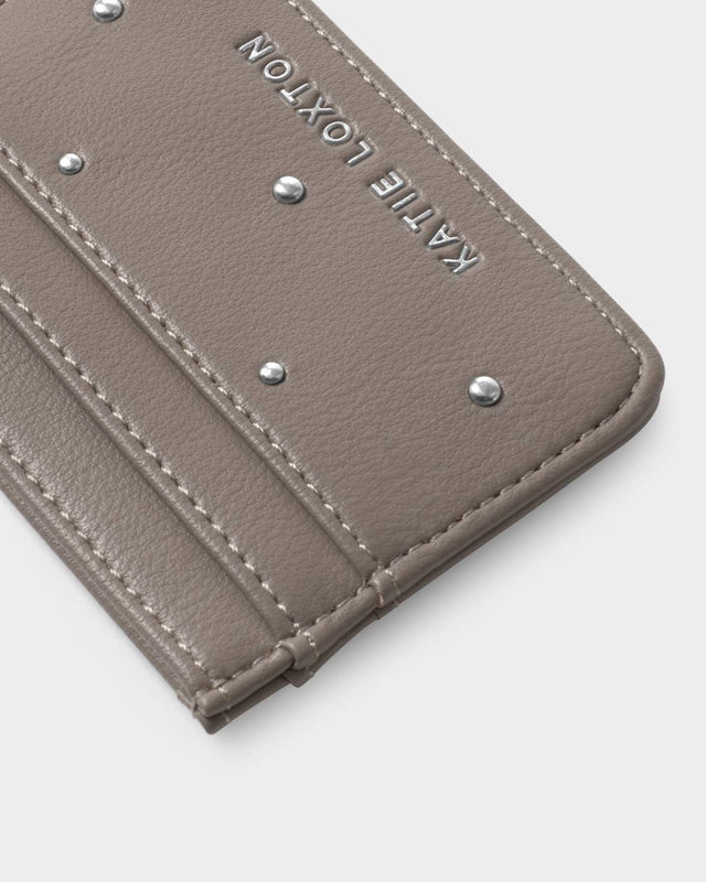 Katie Loxton Avery Cardholder - Silver Mink Studded