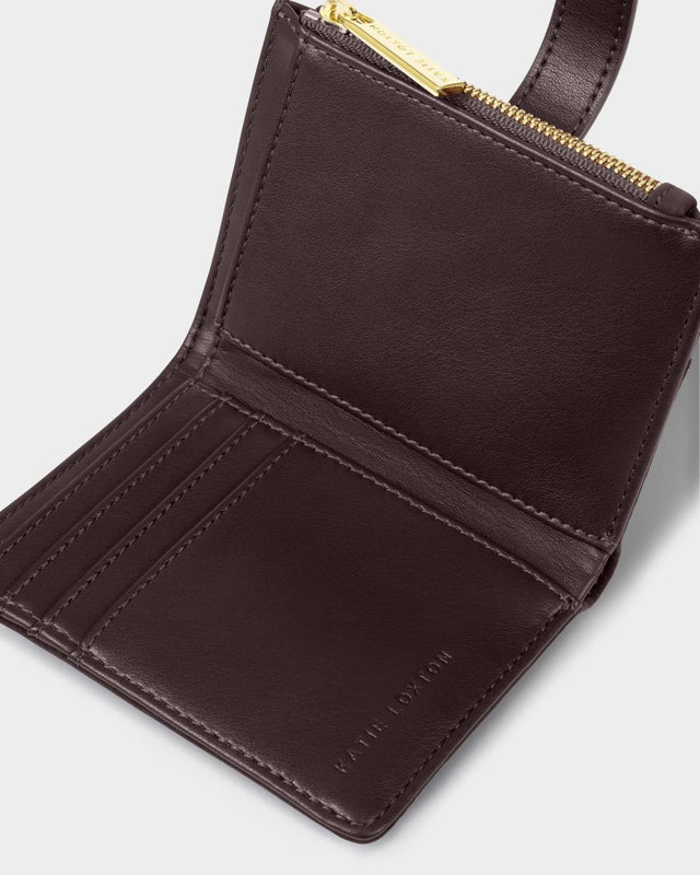 Katie Loxton Orin Twist Lock Purse - Chocolate Leopard