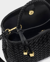 Katie Loxton Nova Hand Woven Top Handle Bag - Black