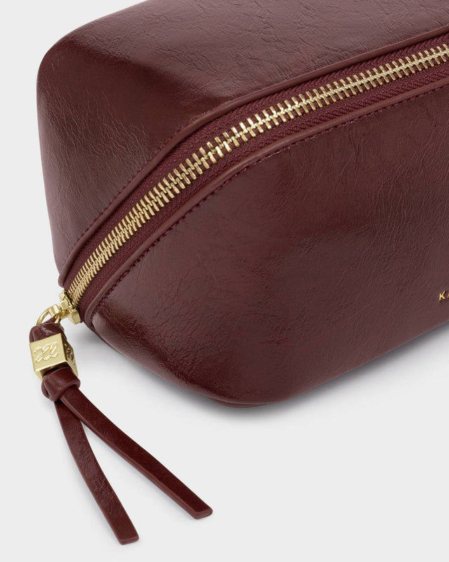 Katie Loxton Fold-Out Mirror Make Up Bag - Cherry