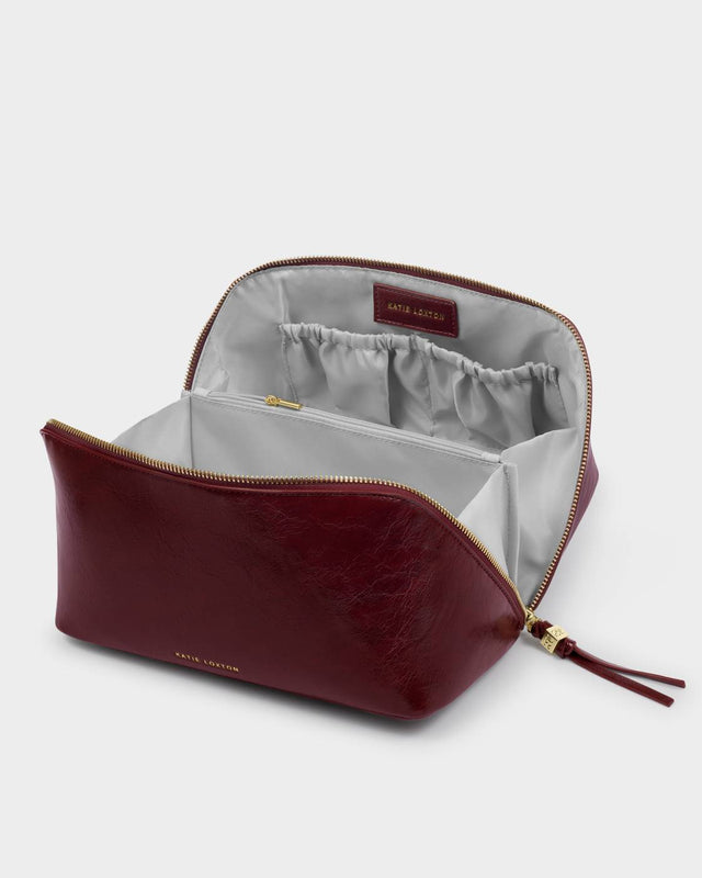 Katie Loxton Soho Large Make Up / Wash Bag - Cherry