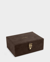 Katie Loxton Large Signature Jewellery Box - Chocolate