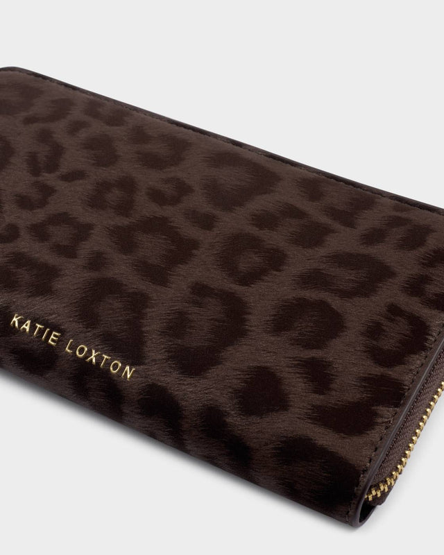 Katie Loxton Large Purse - Chocolate Leopard