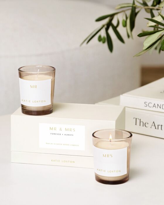Katie Loxton Mr & Mrs Duo Votive Candles
