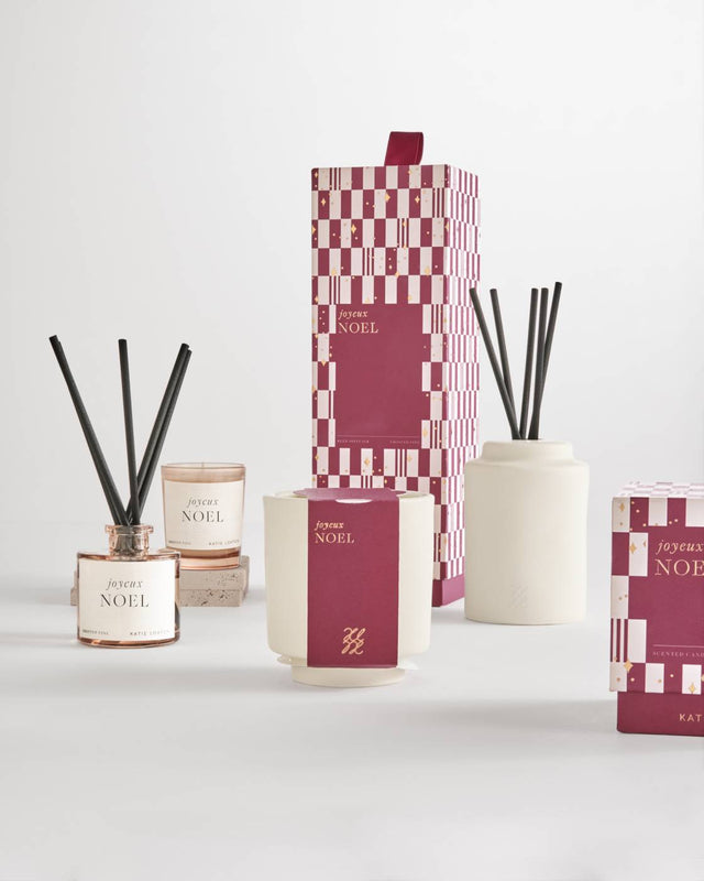 Katie Loxton Mini Votive And Mini Reed Diffuser Gift Set - Joyeux Noel