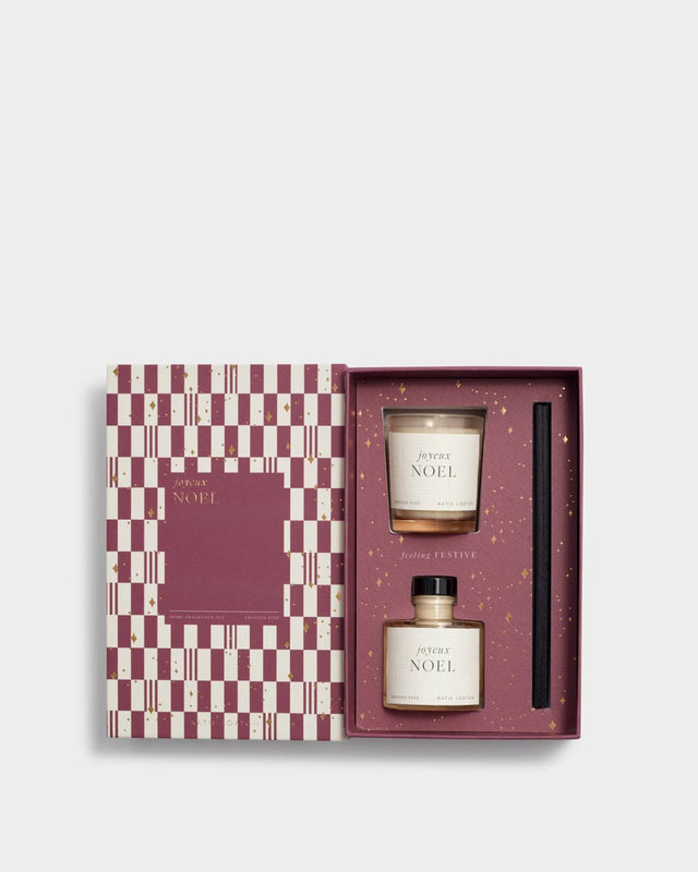Katie Loxton Mini Votive And Mini Reed Diffuser Gift Set - Joyeux Noel