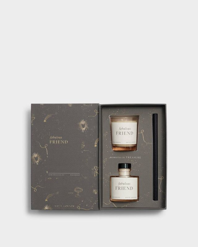 Katie Loxton Mini Votive And Mini Reed Diffuser Gift Set - Fabulous Friend