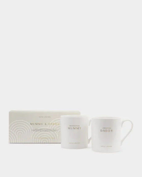 Katie Loxton Mummy & Daddy Porcelain Mug Set