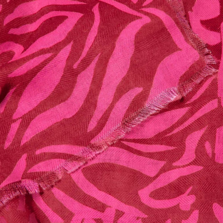 Katie Loxton Animal Print Scarf - Red/Fuschia