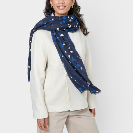 Katie Loxton Confetti Star Scarf - Navy/White/SIlver