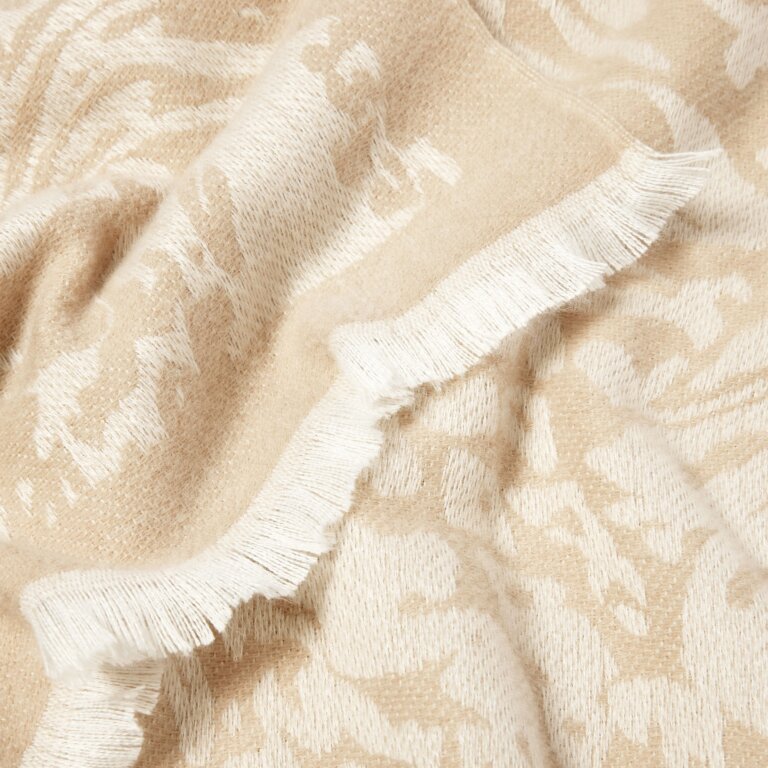 Katie Loxton Animal Blanket Scarf - Soft Tan/Off Whit