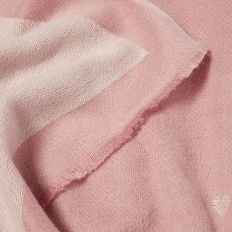 Katie Loxton Small Heart Blanket Scarf - Dusty Rose/Off White