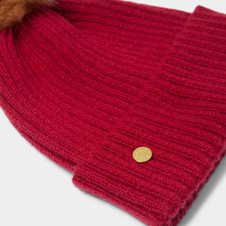 Katie Loxton Knitted Hat - Red