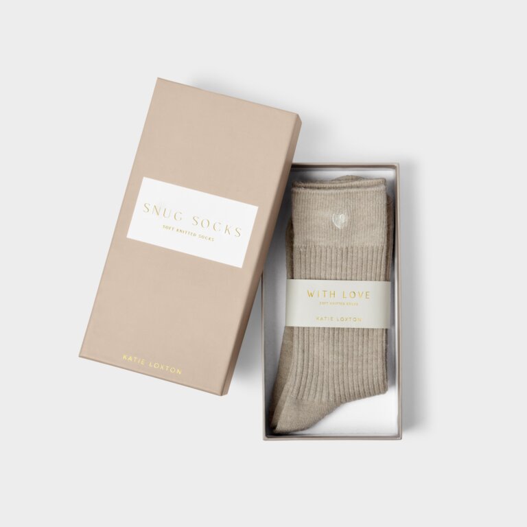 Katie Loxton Gift Boxed Socks - Taupe