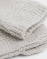 Katie Loxton Sequin Handwarmer Gloves - Pale Grey