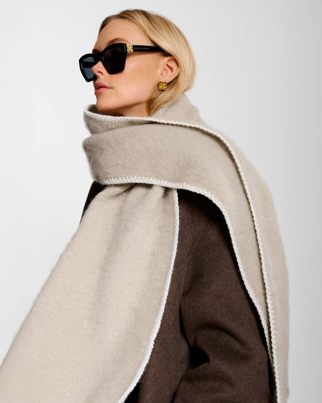 Katie Loxton Whipstitch Scarf - Taupe