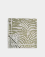 Katie Loxton Printed Scarf - Waved Lines - Sage/Off White