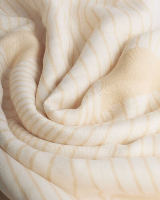 Katie Loxton Leopard Printed Scarf - White / Soft Yellow