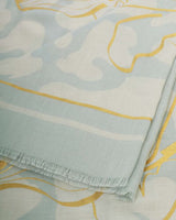 Katie Loxton Printed Foil Scarf - Golden Floral Line - Green