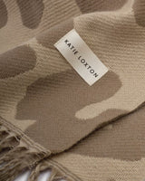 Katie Loxton Printed Blanket Scarf - Large Leopard/taupe/Mocha