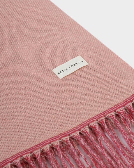 Katie Loxton Brush Stroke Blanket Scarf - Pink