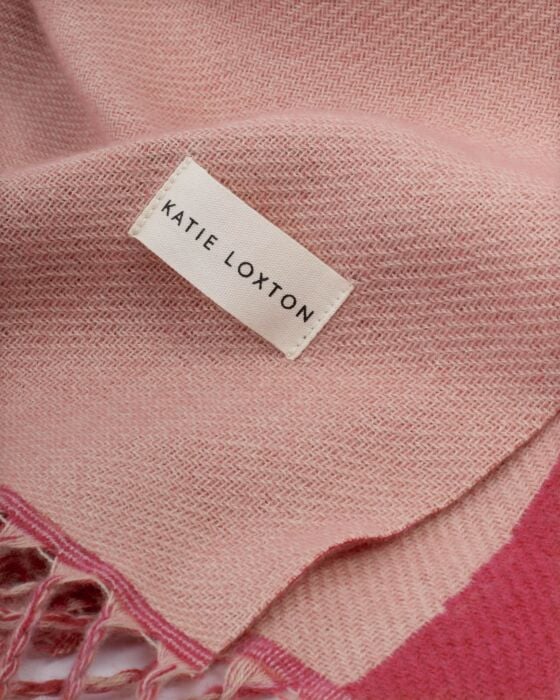 Katie Loxton Brush Stroke Blanket Scarf - Pink