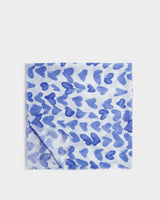 Katie Loxton Printed Scarf - Abstract Heart - White/Blue